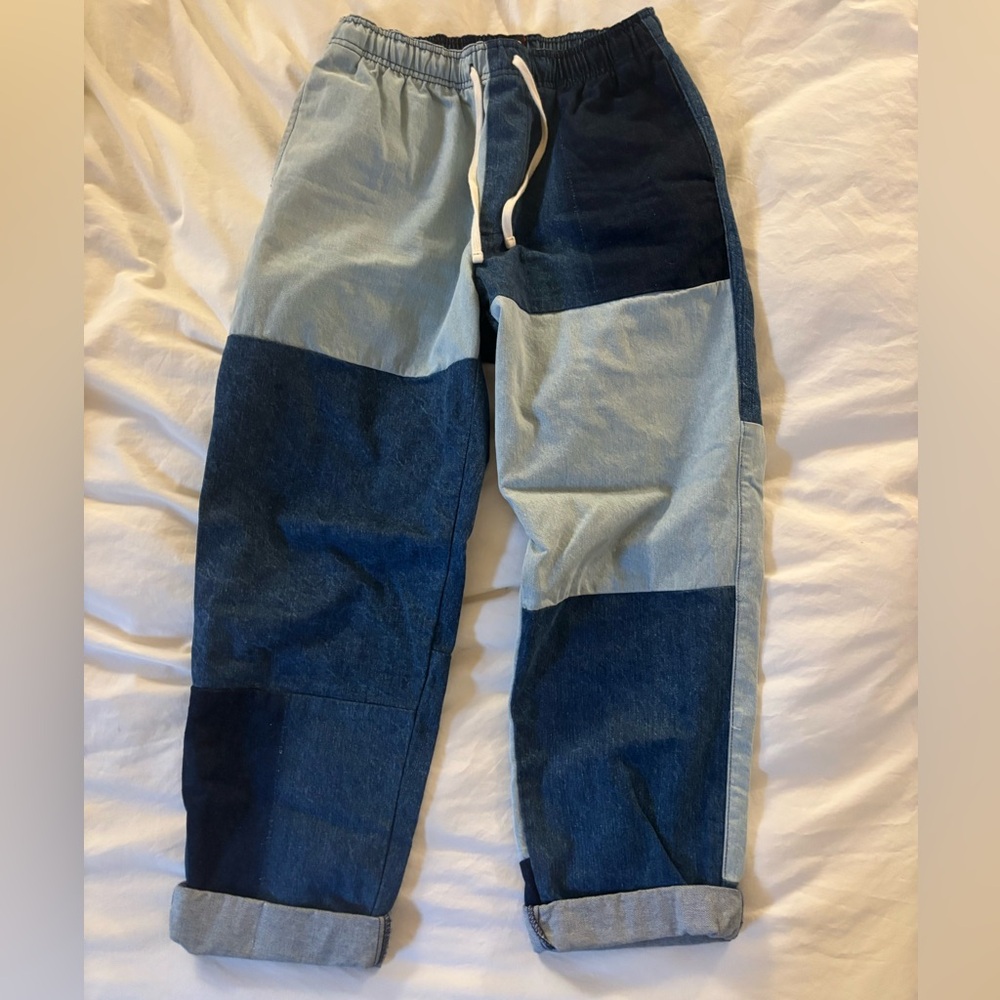 BDG Patchwork Denim Wide Leg Pants